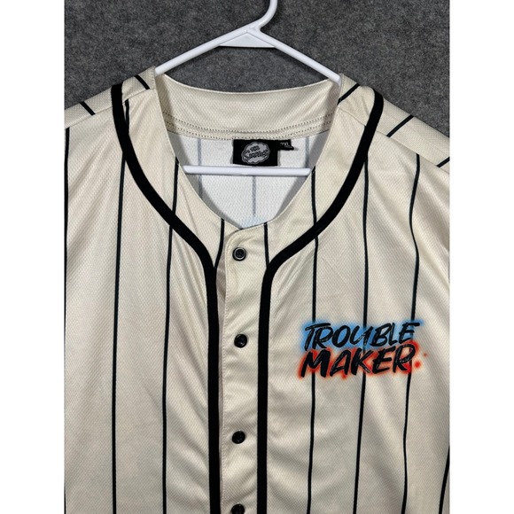 The Simpsons Bart Trouble Maker Baseball Jersey 2XL Welcome‎ To The Neighborhood - Picture 1 of 7